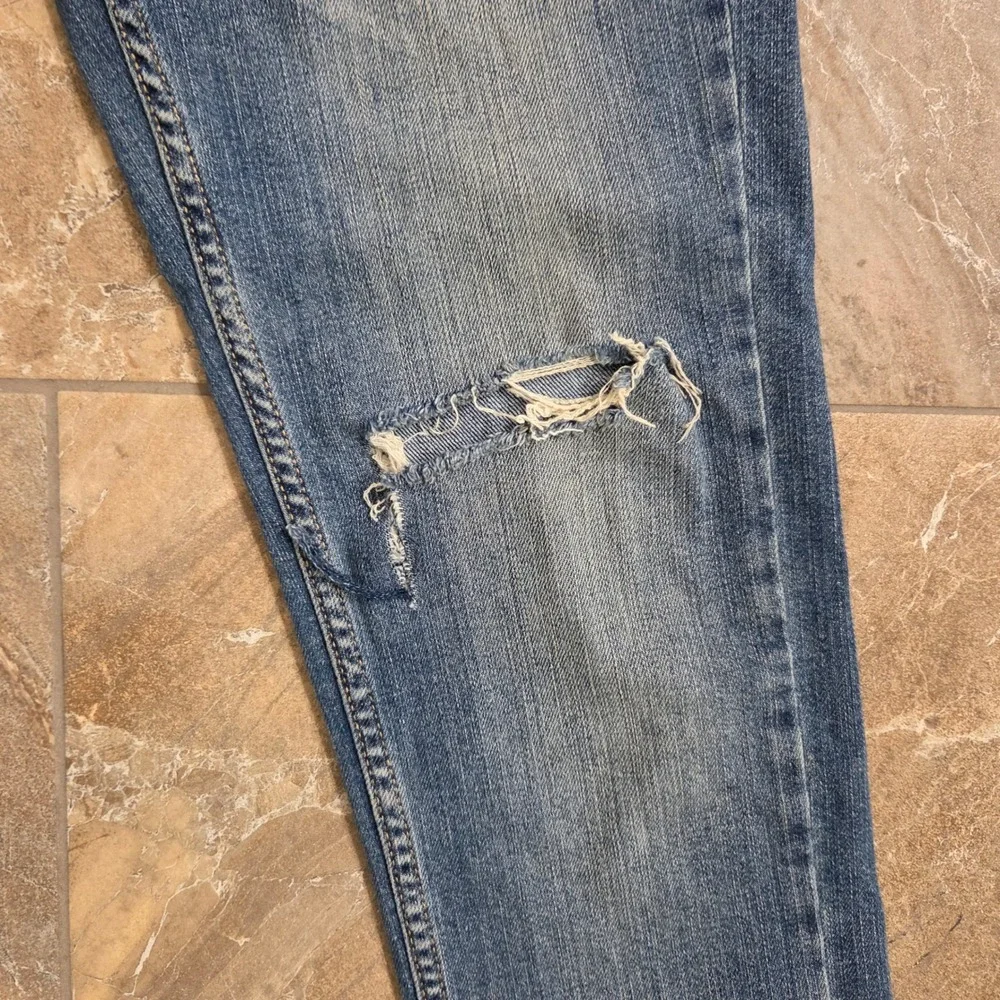 Banana Republic Girlfriend Jeans Medium Wash Distressed Ripped Size‎ 26 2